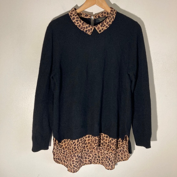 Charter club 100% cashmere sweater with shirt details - Picture 1 of 6